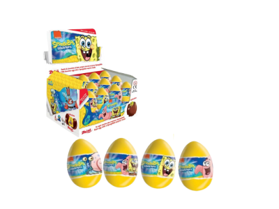 Huevos de Chocolate con Leche Bob Esponja Zaini 20gr (24ud)