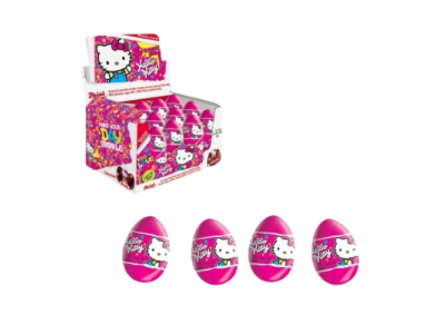 Huevos de Chocolate Zaini con Sorpresa Hello Kitty 20gr (24 ud)