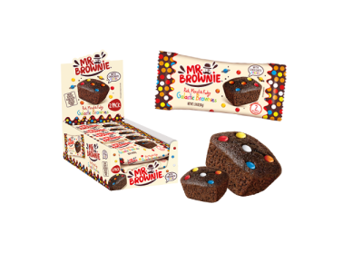 Pastelito MR Brownie Galactic con Grageas de Colores 50gr (24 ud)