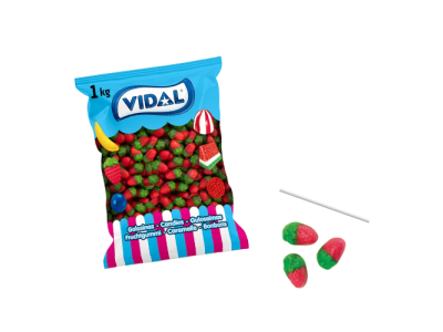 Bolsa de Gominolas Mini Fresas Silvestres Brillo Vidal 1 kg