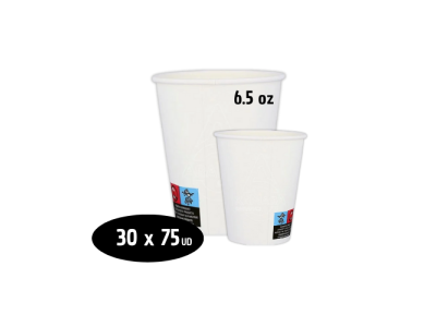 Caja de Vasos de Papel para Máquinas Vending 6.5 oz (2250 ud)