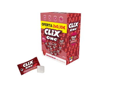 Chicles Individuales Sabor Regaliz Rojo Clix Fleer (150 ud)