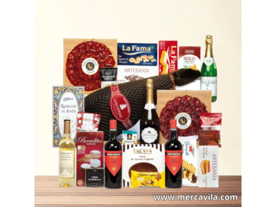 Cesta de Navidad con Paleta y Dulces Navideños Lote 110