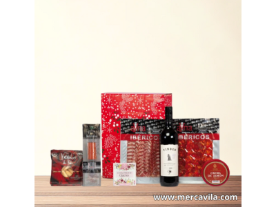 Estuche de Navidad con Botellas y Embutidos Lote 530