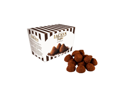Trufas de Chocolate con Cacao en Polvo Puro La Casa 85 gr (8 cajas)