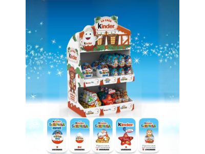 Expositor Kinder Casa de Navidad de Chocolate Avellanas (40 piezas)