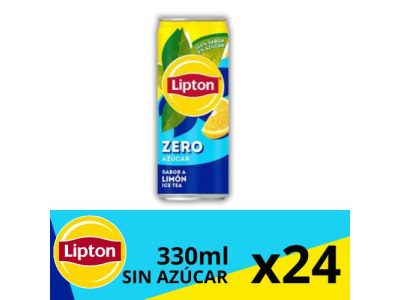 Latas de Lipton Té Sabor limón Zero Azúcar x24