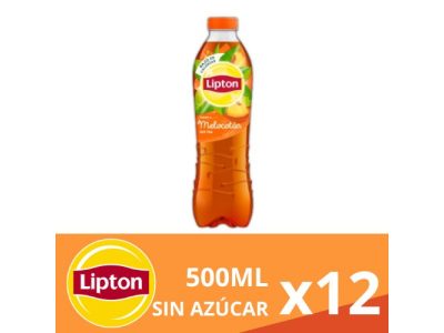 Botellas de Té Lipton Sabor Melocotón Zero Azúcar Sin Gas x12