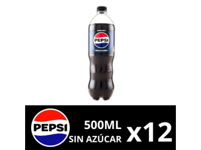 Botellas de Pepsi MAX Sin Azúcar con Gas x12