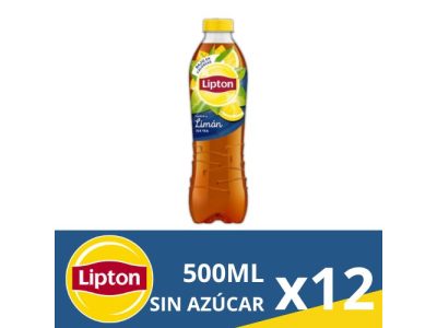 Botellas de Lipton Té Frío Zero Azúcar Sin Gas x12