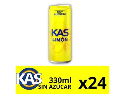 Latas de Kas Sabor Limón Sin Azúcar con Gas x24