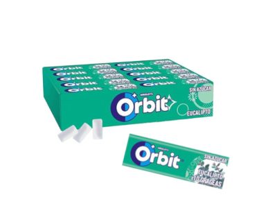 Chicles Orbit eucalipto grageas sin azúcar x30