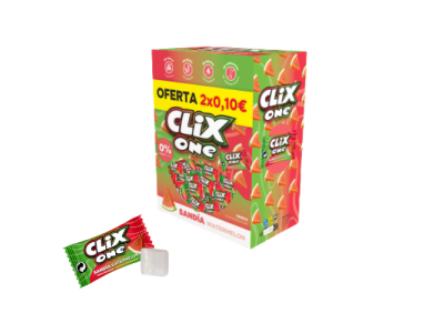 Chicles Sabor Sandia Clix sin Azucar Fleer (150 ud)