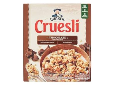 Cereales Cruesli chocolate Quaker 375gr. x6