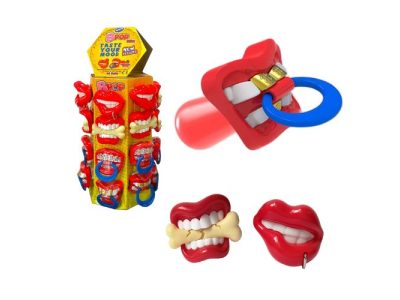 Caramelo Duro Chupetes Labios con Adornos Variados WOM x24