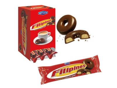 Aros Filipinos Recubierto de Chocolate Negro Artiach x15
