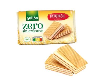Obleas de Barquillos Rellenos de Vainilla Sin Azúcares Gullón x12