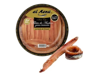 Filetes de Anchoas en Aceite de Oliva Serie Oro El Menu 600 gr