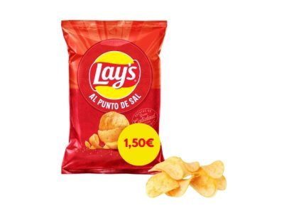 Patatas Fritas Lays Rojas Al Punto de Sal Pepsico x9
